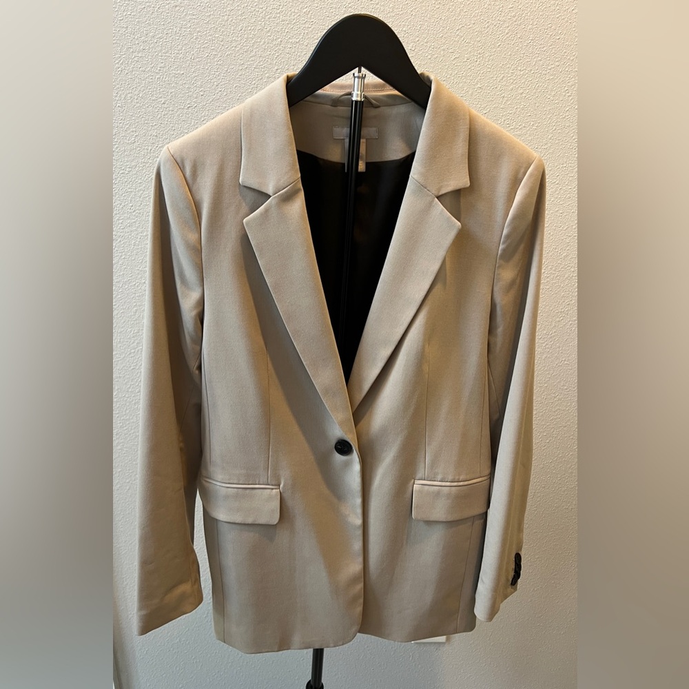 H&M Single Breasted Tan Blazer Size Small LIKE NEW - Picture 6 of 7